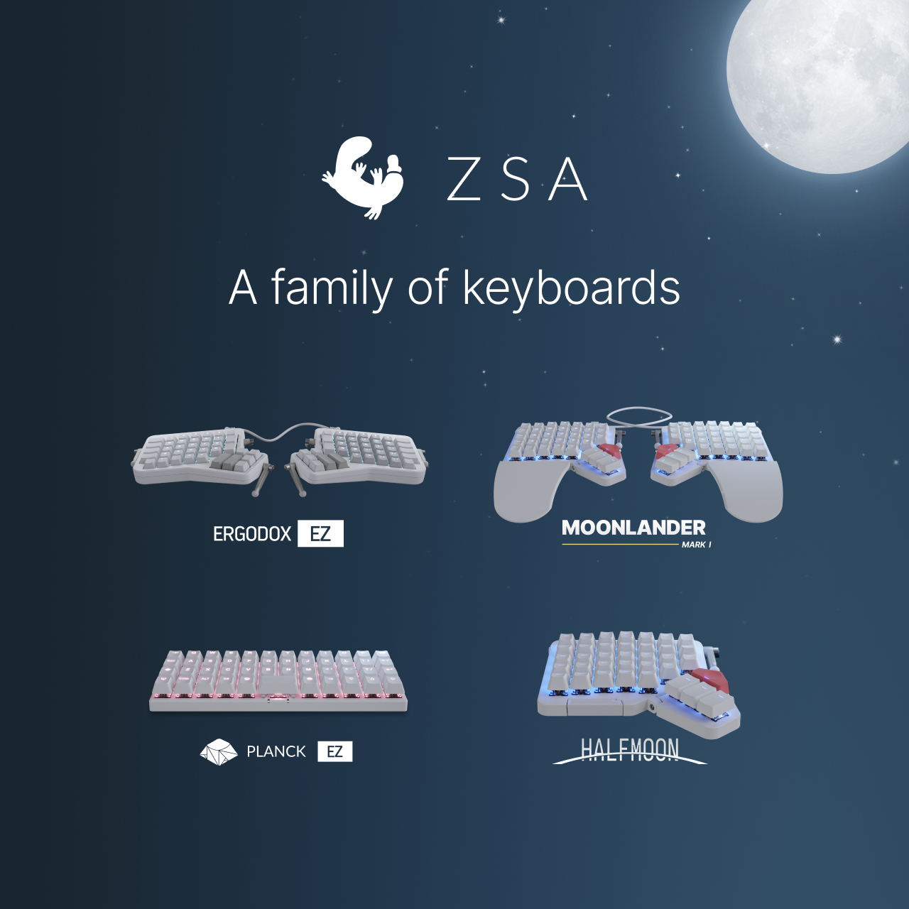 ZSA: A Family of Keyboards