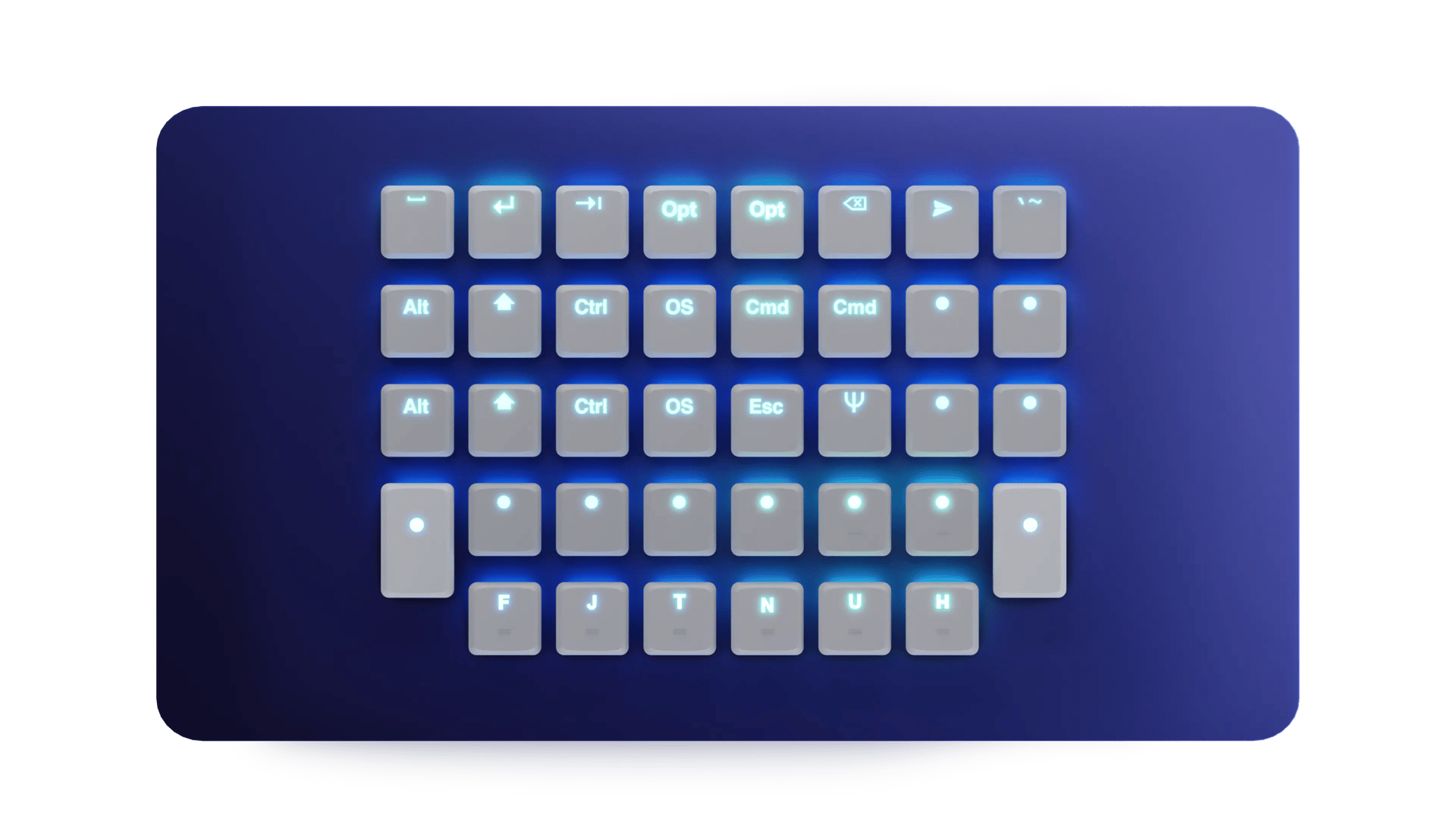the light variant extras set of voyager keycaps