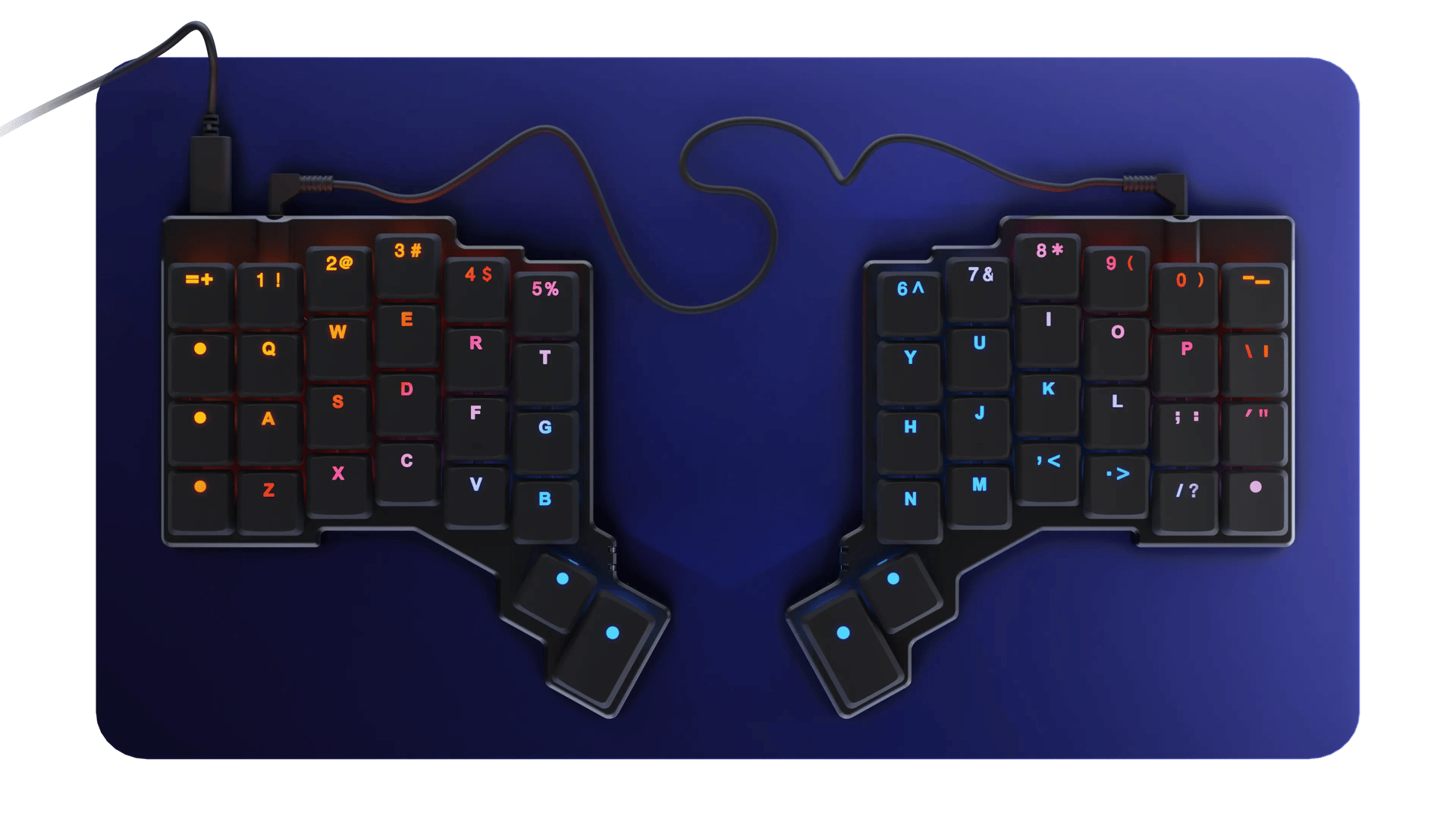 the dark variant us set of voyager keycaps