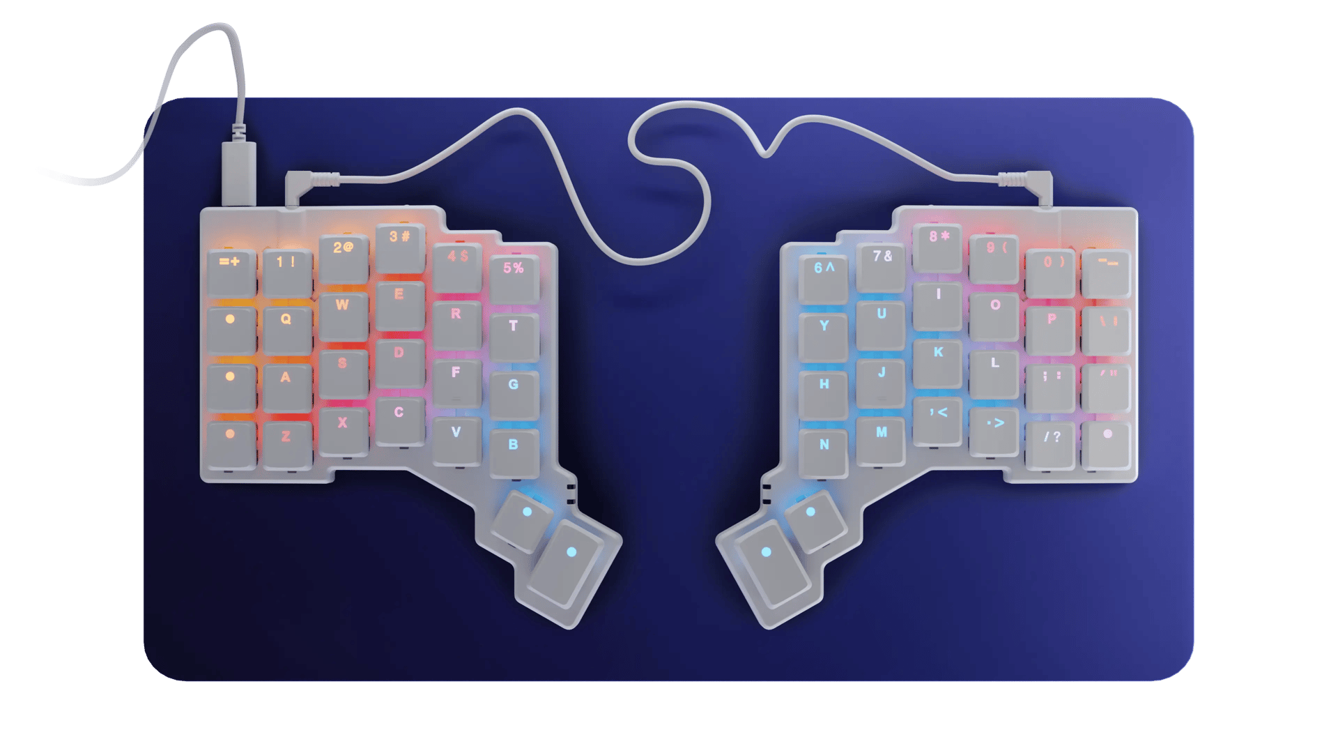 the light variant us set of voyager keycaps
