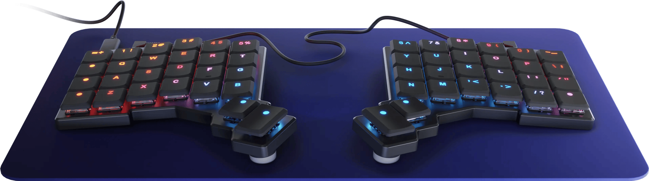 Black Voyager with Printed US Keycaps