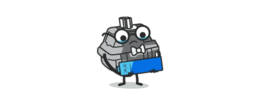 a cartoon keyswitch sad that it's battery has died