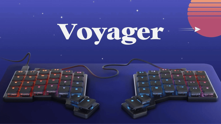 Black Split Keyboard: The Voyager
